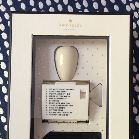 DONATED! Kate Spade Rotating Stamp & Pad GIFT SET! NIB! - Picture 2 of 8